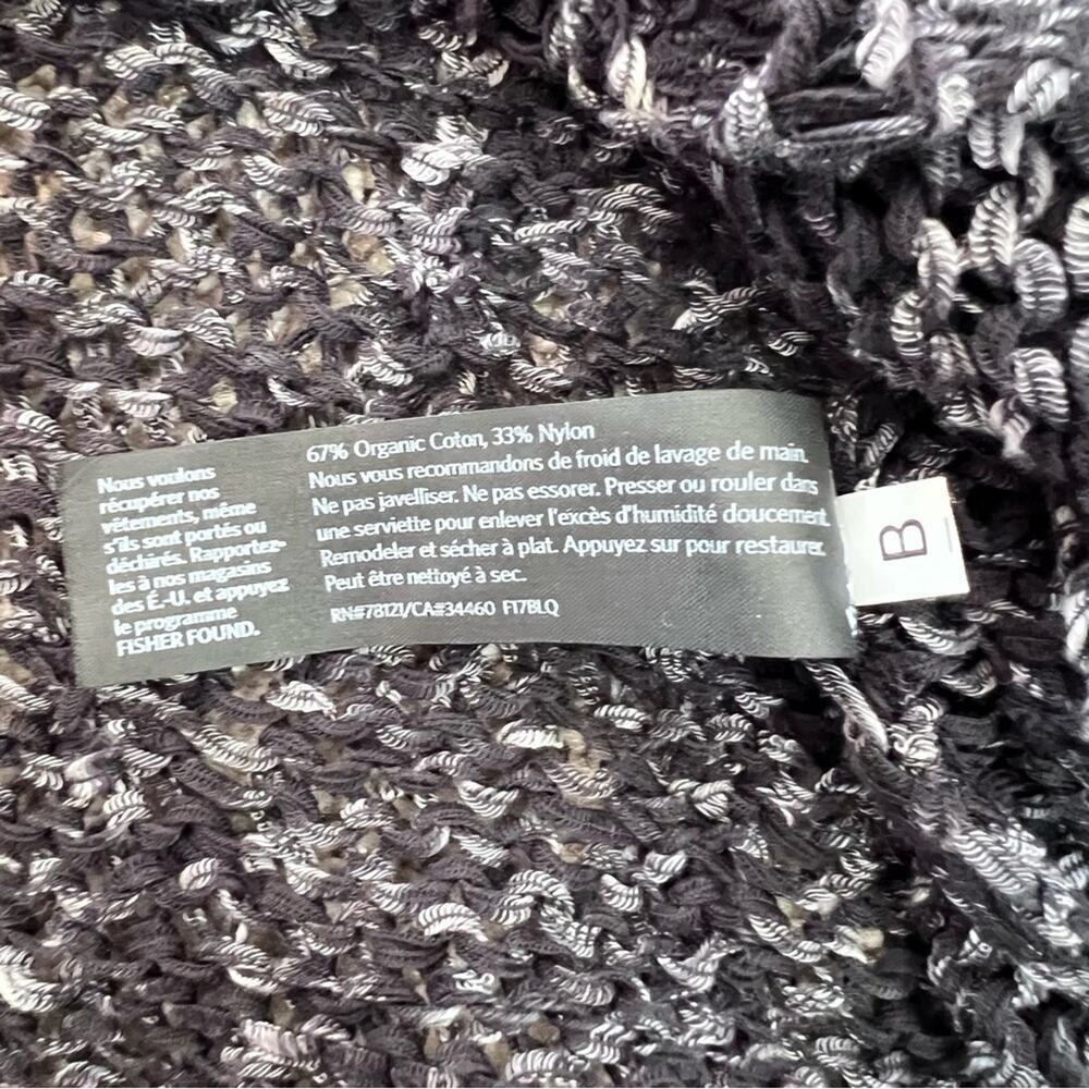 Eileen Fisher Ribbon Yarn Black Short Sleeve‎ Sweater - Picture 9 of 14